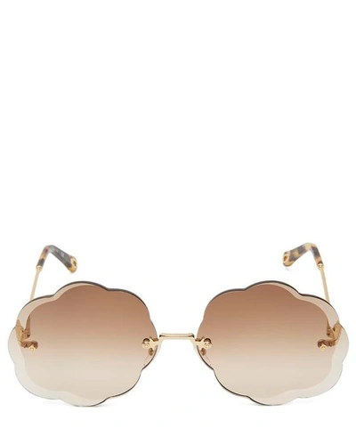 Shop Chloé Rosie Round Sunglasses In Brown