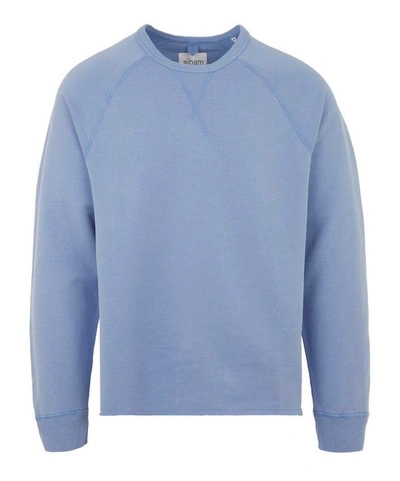 Shop Albam Hemp Long Sleeve Sweatshirt In Light Blue