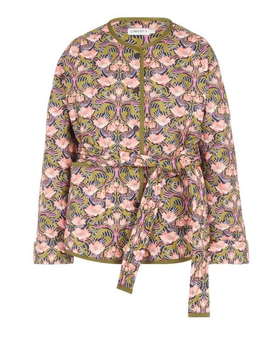 Shop Liberty London Alicia Quilted Jacket In Blue