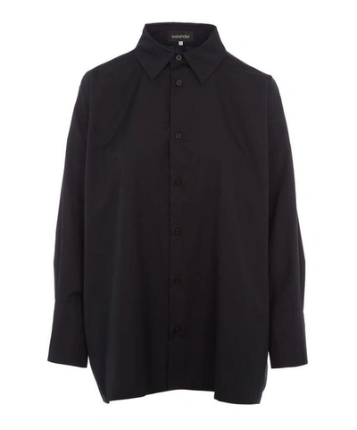 Shop Eskandar A-line Pleated Shirt In Black