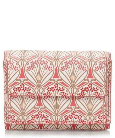 Shop Liberty London Iphis Cherry Blossom Canvas Mini Trifold Wallet In Pink