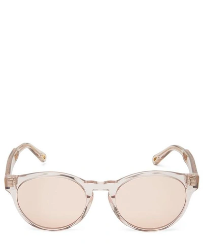 Shop Chloé Willow Round Sunglasses In Champagne