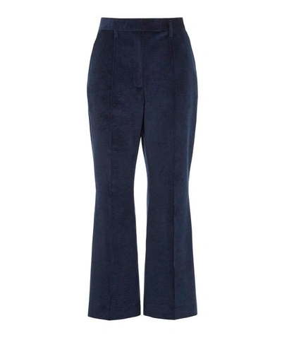 Shop Acne Studios Kick-flare Corduroy Trousers In Ink Blue