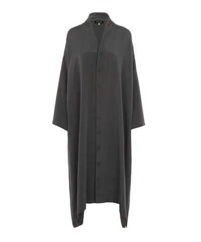 Shop Eskandar A-line Shirt Dress In Slate