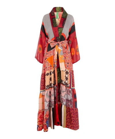 Shop Rianna + Nina One Of A Kind Volant Kimono In Multi