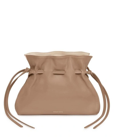 Shop Mansur Gavriel Mini Leather Protea Cross-body Bag In Biscotto