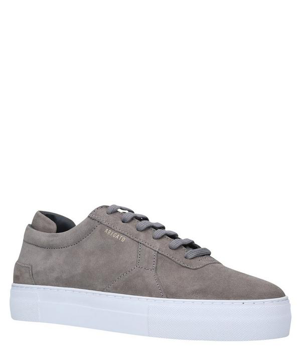 grey suede platform sneakers