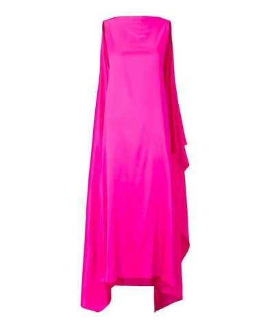 Shop Bernadette Judy Sleeveless Silk-satin Dress In Shocking Pink