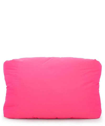 Shop Kassl Editions Padded Nylon Clutch Bag In Fluoro Pink