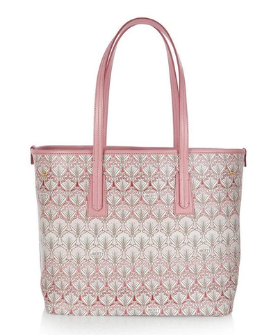 Shop Liberty London Iphis Cherry Blossom Little Marlborough Canvas Tote Bag In Pink