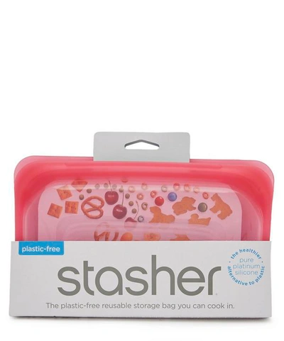 Shop Stasher Reusable Silicone Snack Bag In Pink