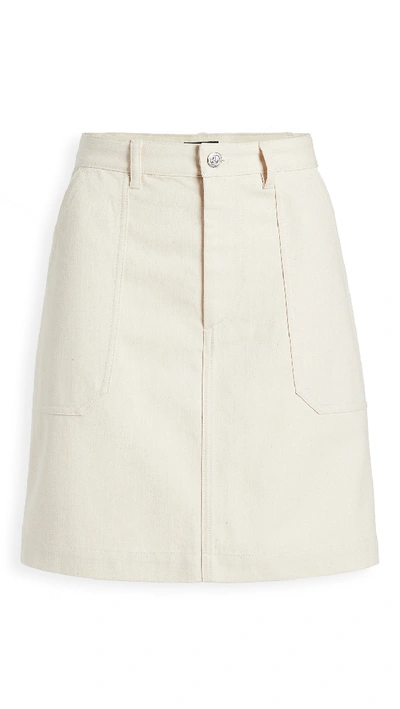 Shop Apc Lea Skirt In Ecru