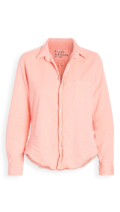 Shop Frank & Eileen Womens Button Down Shirt In Neon Pink