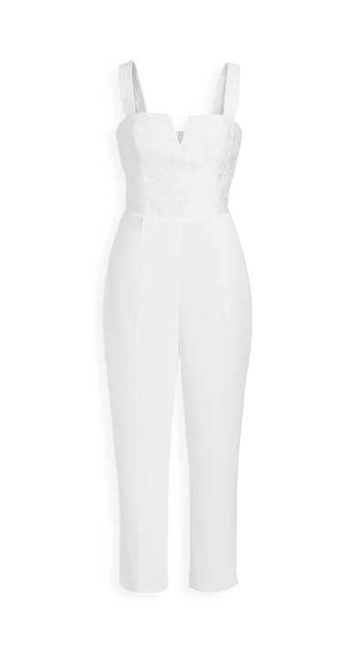 Shop Amanda Uprichard Nia Jumpsuit In White Combo