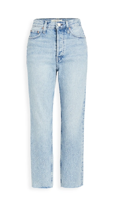 Shop Trave Harper Crop Slim Straight Bite Seam Jeans In Graceland