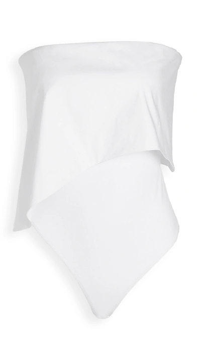 Shop Alix Hollis Thong Bodysuit In White