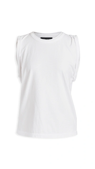 Shop Citizens Of Humanity Jordana Rolled Sleeve Tee In White