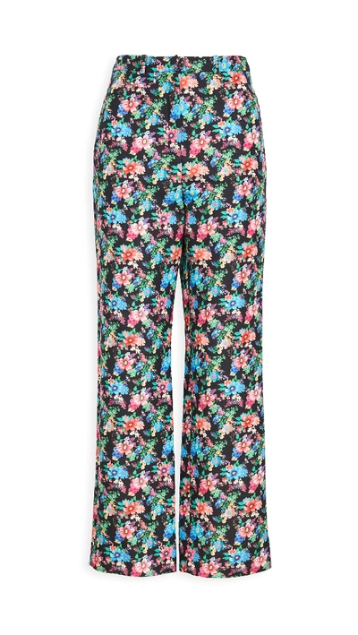 Shop Paco Rabanne Floral Trousers In Black Floral