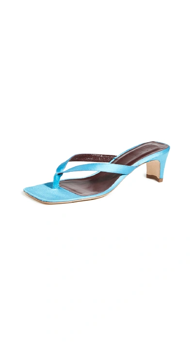 Shop Staud Audrey Sandals In Bright Blue
