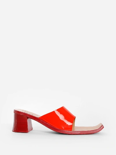 Shop Martine Rose Sandals In Red