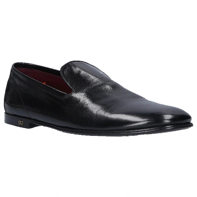 Shop Dolce & Gabbana Slip-on Shoes Erice In Black