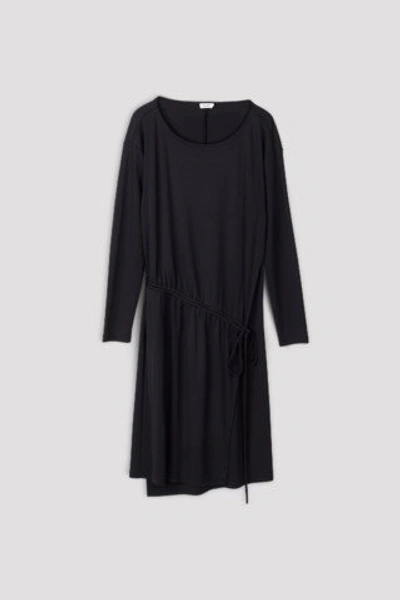 Shop Filippa K Drawstring Wrap Jersey Dress In Black