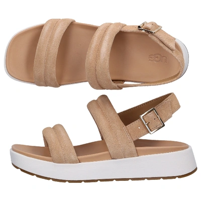 Shop Ugg Strappy Sandals Lynnden In Beige