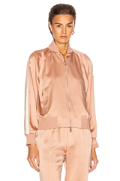 Shop Moncler Camicia Bomber Jacket In Blush