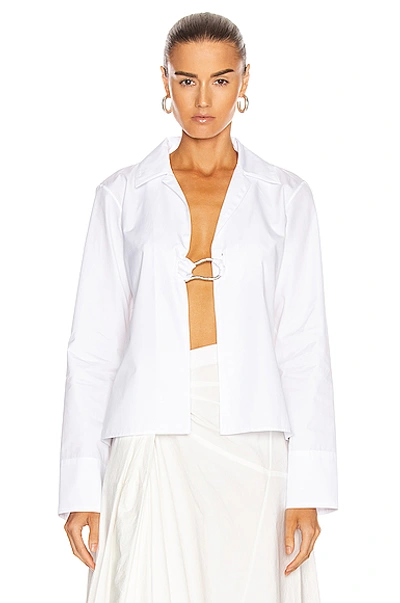 Shop Rosie Assoulin Gwyneth Bra Top In White