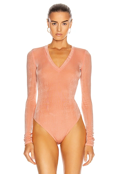 Shop Alix Nyc Perry Bodysuit In Peach
