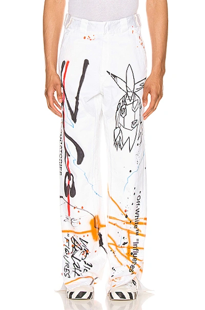 Shop Off-white Futura Carpenter Pant In White