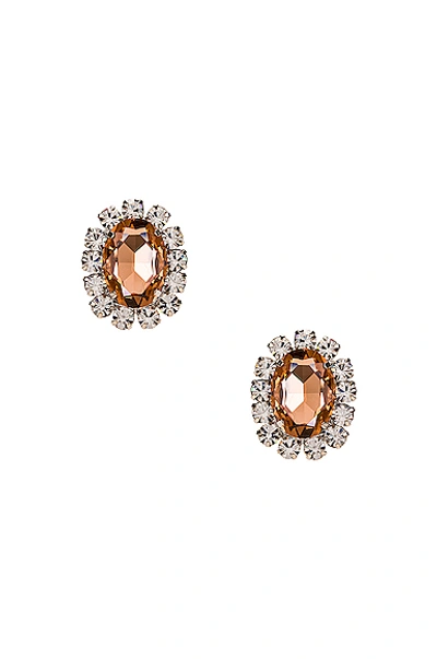 Shop Area Costume Gemstone Earrings In Peach