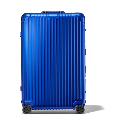 Shop Rimowa Original Check-in L Luggage In Blue Gloss