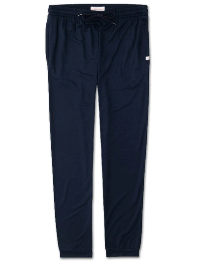 Shop Derek Rose Men's Track Pants Basel Micro Modal Stretch Navy