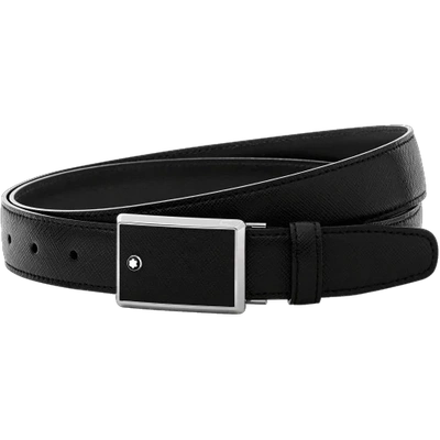 Shop Montblanc Black 30 Mm Leather Belt