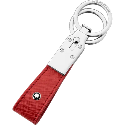 Shop Montblanc Sartorial Key Fob Loop In Grey,red