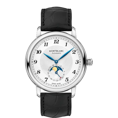 Shop Montblanc Star Legacy Moonphase 42 Mm In Black