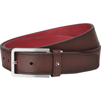 Shop Montblanc Rectangular Matt Stainless Steel And Gold-coated Pvd Side Belt In Grey,brown