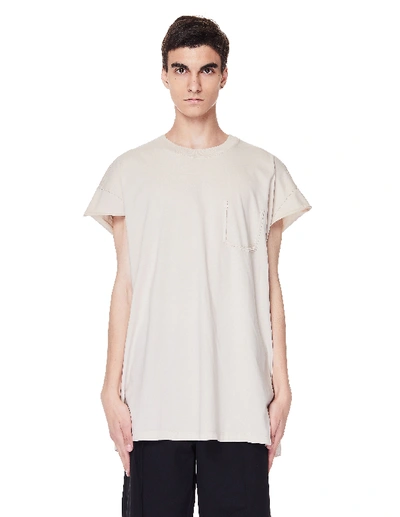 Shop Maison Margiela Beige Cotton Decortique T-shirt