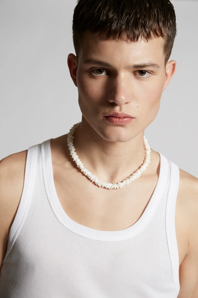 Shop Dsquared2 Men Necklace In White
