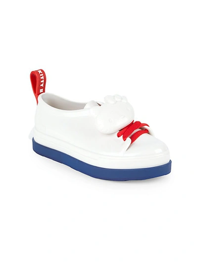 Shop Melissa Girl's  X Hello Kitty Low-top Platform Sneakers In White Red