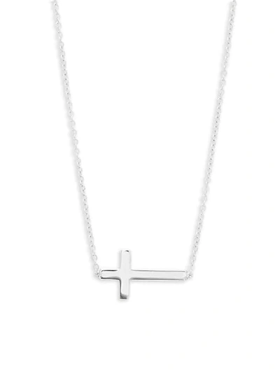 Shop Saks Fifth Avenue Sterling Silver Cross Necklace