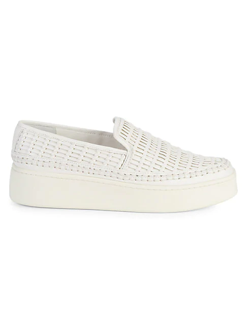 vince stafford woven leather sneakers