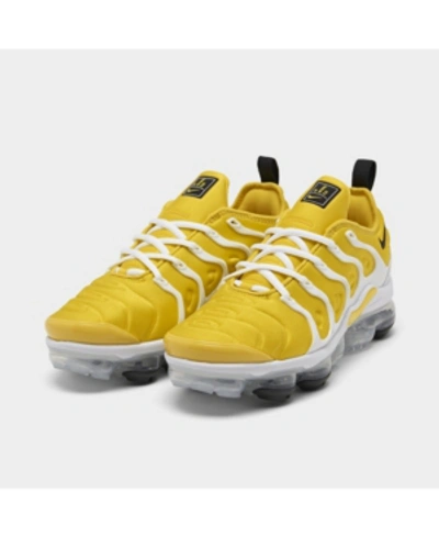 Shop Nike Women's Air Vapormax Plus Running Sneakers From Finish Line In Spdylw/black