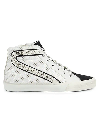 Shop Vintage Havana Dotted Star Low Top Sneakers In White Green