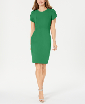 calvin klein green sheath dress