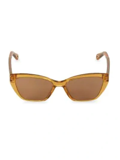 Shop Chloé Willow 56mm Cat Eye Sunglasses In Brick