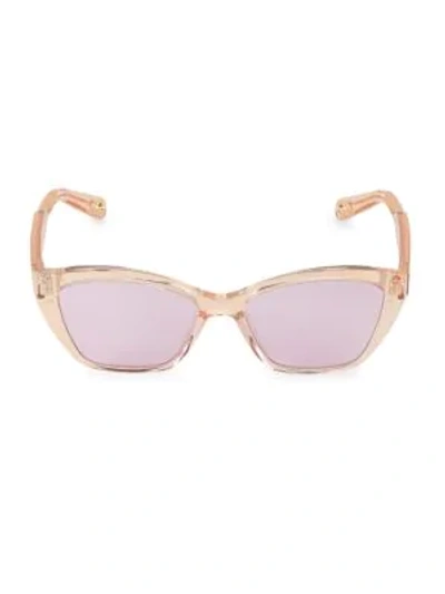 Shop Chloé Willow 56mm Cat Eye Sunglasses In Peach