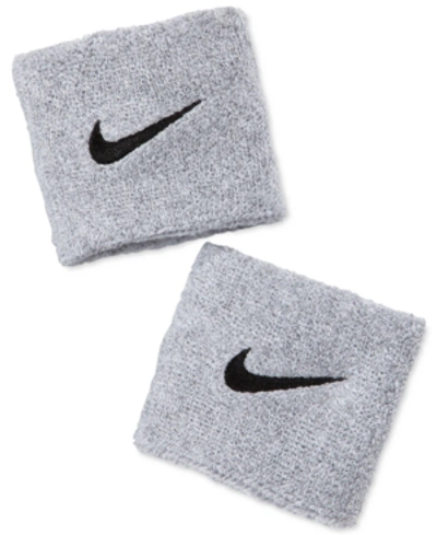 Shop Nike Swoosh Sweatbands In Grey Heather