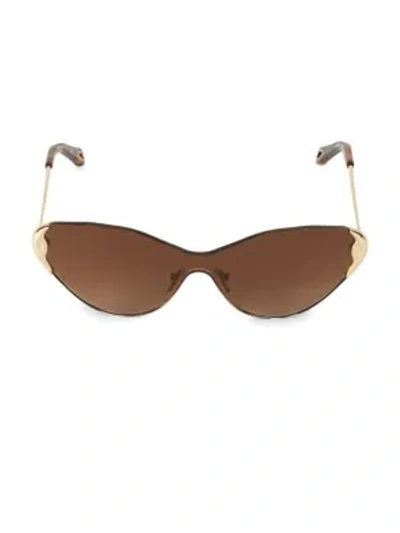 Shop Chloé Women's Curtis 60mm Cat Eye Sunglasses In Gold